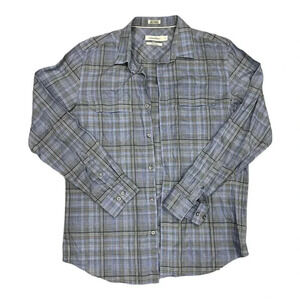 Calvin Klein Blue Classic Fit Plaid Button Down M